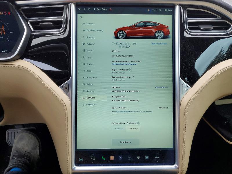 Aukcja sprzedaży 2015 Tesla Model S, vin: 5YJSA1E24FF117063, numer aukcji: 48532466