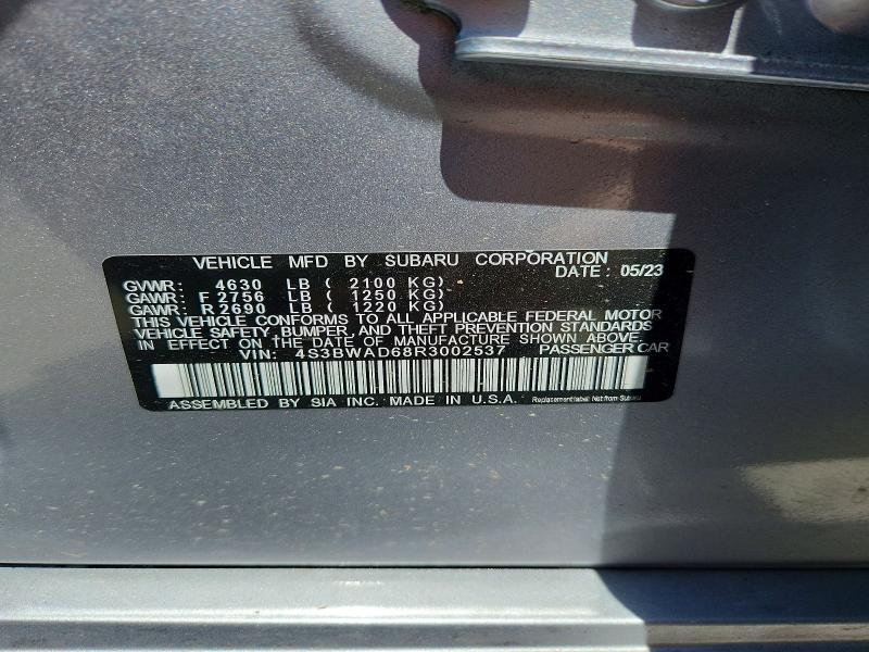 Aukcja sprzedaży 2024 Subaru Legacy, vin: 4S3BWAD68R3002537, numer aukcji: 51907616