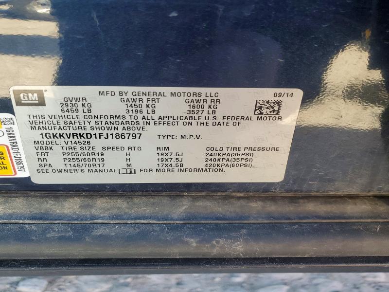 Aukcja sprzedaży 2015 Gmc Acadia, vin: 1GKKVRKD1FJ186797, numer aukcji: 48810406