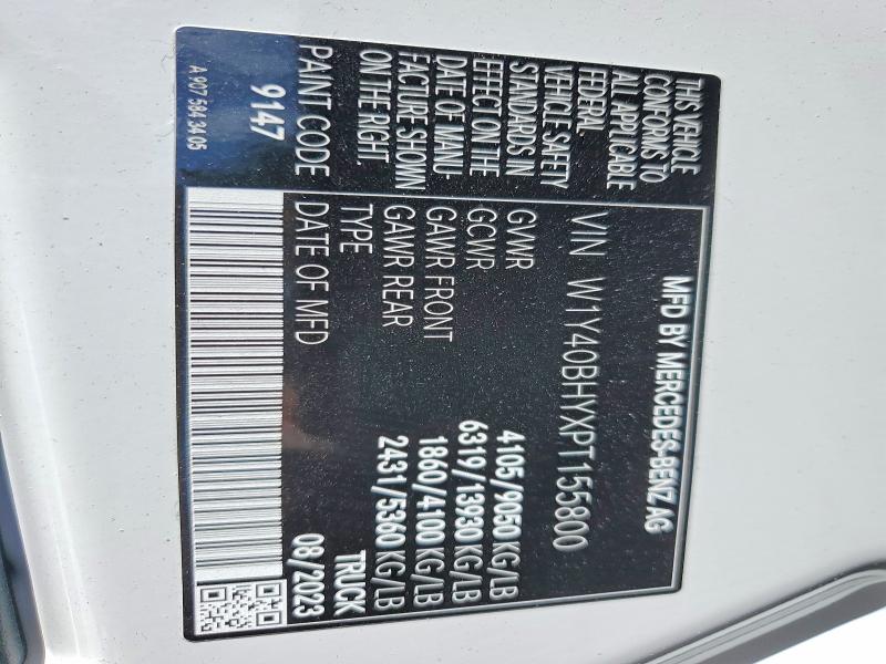 Продажа на аукционе авто 2023 Mercedes-benz Sprinter, vin: W1Y40BHYXPT155800, номер лота: 49857296