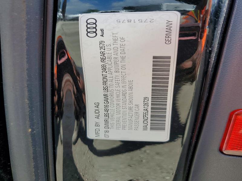 2018 Audi A5 მანქანა იყიდება აუქციონზე, vin: WAUCNCF55JA128729, აუქციონის ნომერი: 51681986