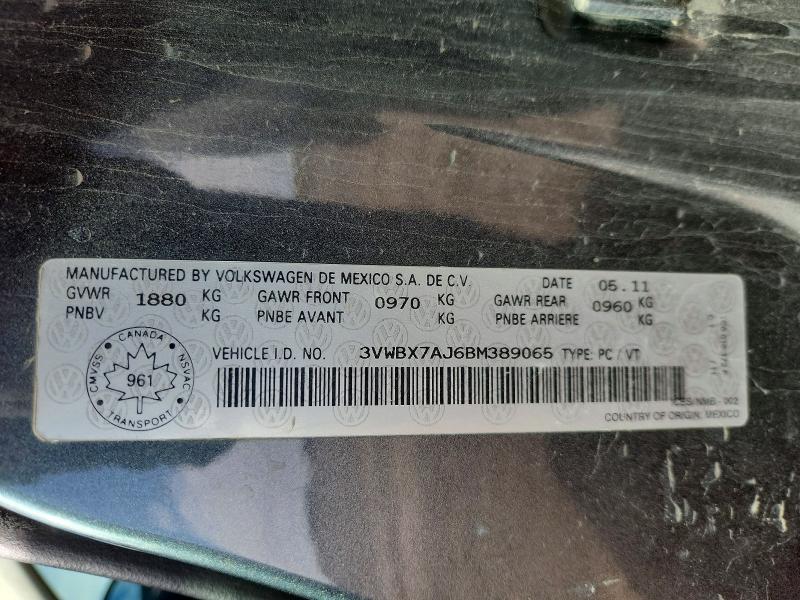 Продаж на аукціоні авто 2011 Volkswagen Jetta, vin: 3VWBX7AJ6BM389065, номер лоту: 51796266