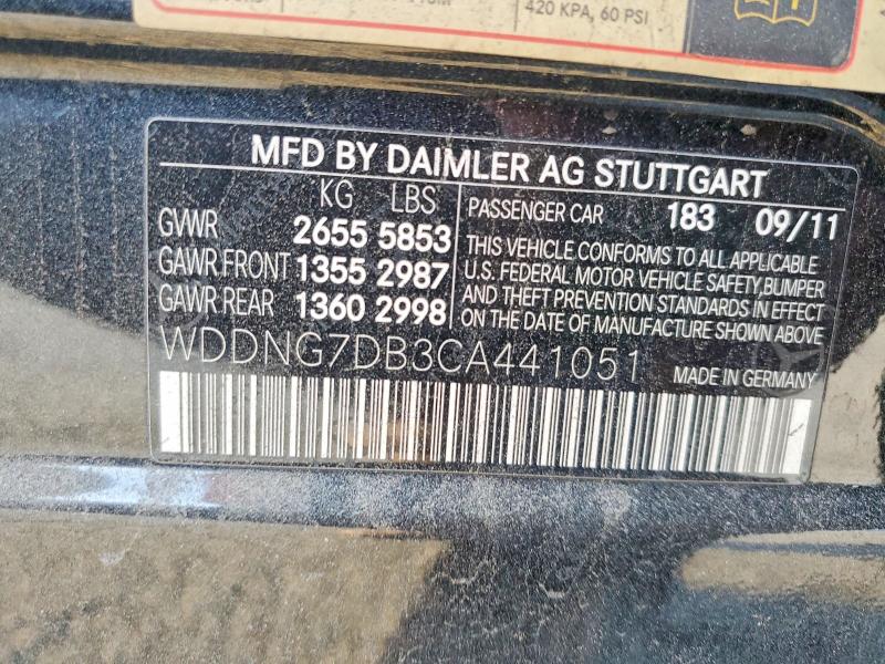 Продаж на аукціоні авто 2012 Mercedes-benz S, vin: WDDNG7DB3CA441051, номер лоту: 50272396