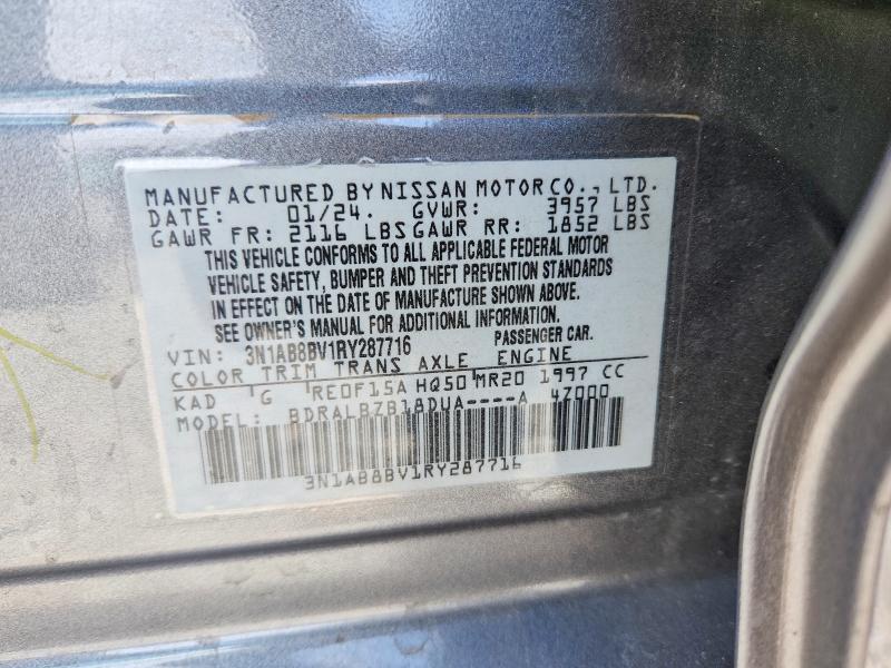 Продажа на аукционе авто 2024 Nissan Sentra, vin: 3N1AB8BV1RY287716, номер лота: 51482646