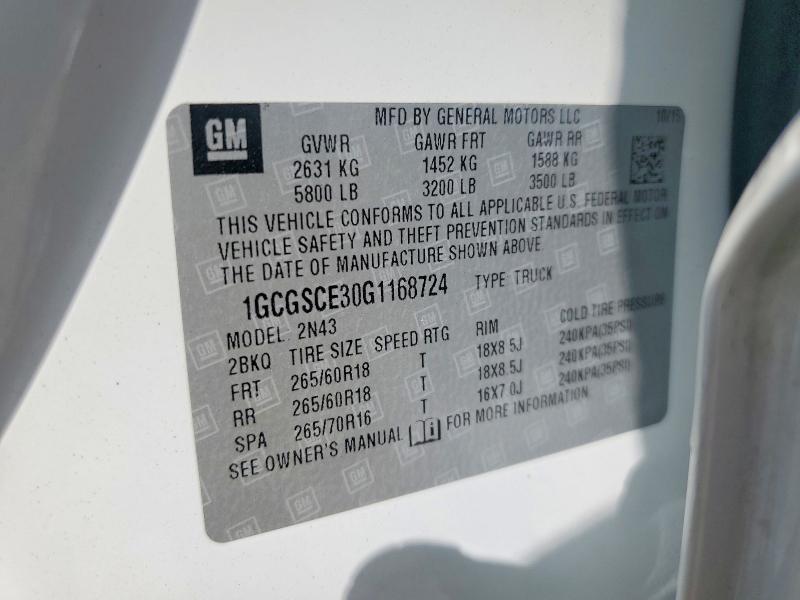 Продаж на аукціоні авто 2016 Chevrolet Colorado, vin: 1GCGSCE30G1168724, номер лоту: 49490736
