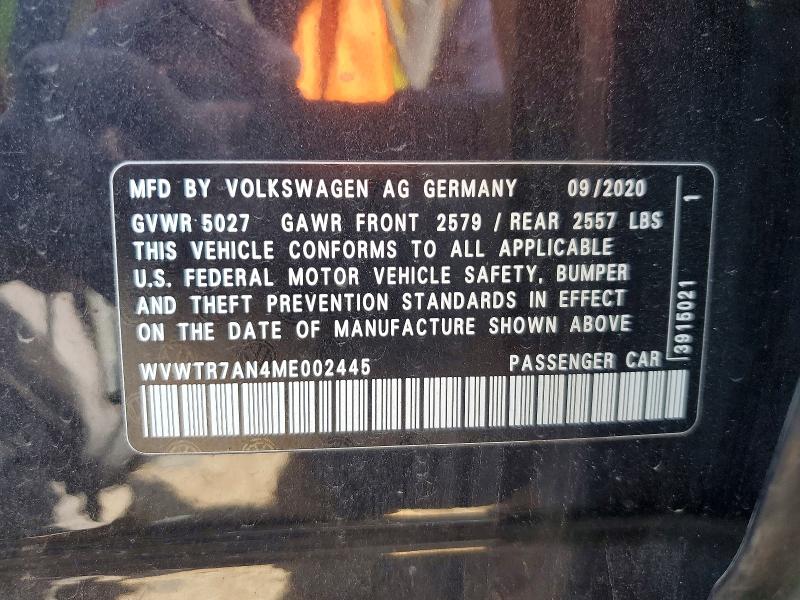 Продажа на аукционе авто 2021 Volkswagen Arteon, vin: WVWTR7AN4ME002445, номер лота: 51456806