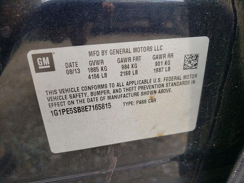 Продаж на аукціоні авто 2014 Chevrolet Cruze, vin: 1G1PE5SB8E7165815, номер лоту: 49660776