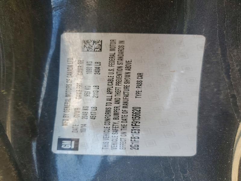2015 Chevrolet Camaro მანქანა იყიდება აუქციონზე, vin: 2G1FB1E31F9156620, აუქციონის ნომერი: 51170166