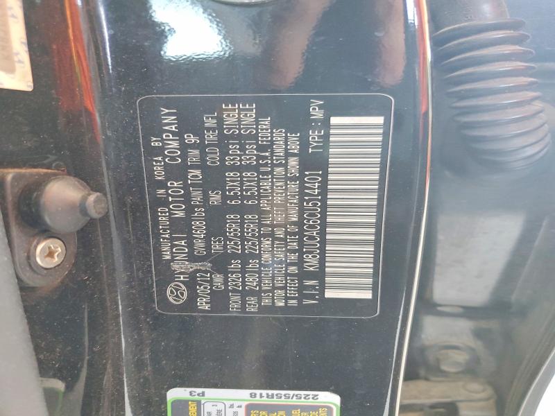 Продажа на аукционе авто 2012 Hyundai Tucson, vin: KM8JUCAC6CU514401, номер лота: 49712396