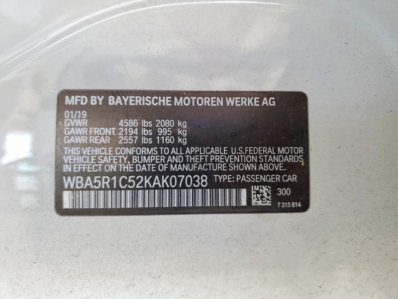 Продажа на аукционе авто 2019 Bmw 330i, vin: WBA5R1C52KAK07038, номер лота: 49708666