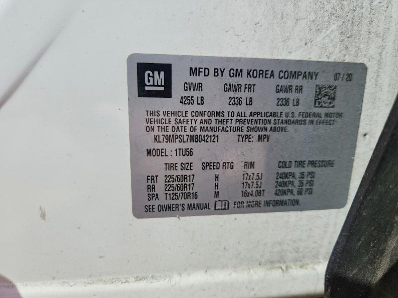 48817696 :رقم المزاد ، KL79MPSL7MB042121 vin ، 2021 Chevrolet Trailblazer مزاد بيع