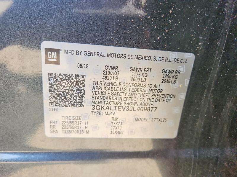 48576406 :رقم المزاد ، 3GKALTEV3JL409877 vin ، 2018 Gmc Terrain مزاد بيع