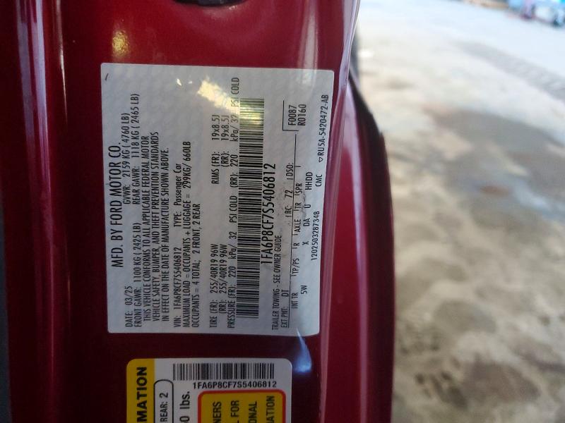 Aukcja sprzedaży 2025 Ford Mustang, vin: 1FA6P8CF7S5406812, numer aukcji: 49326896