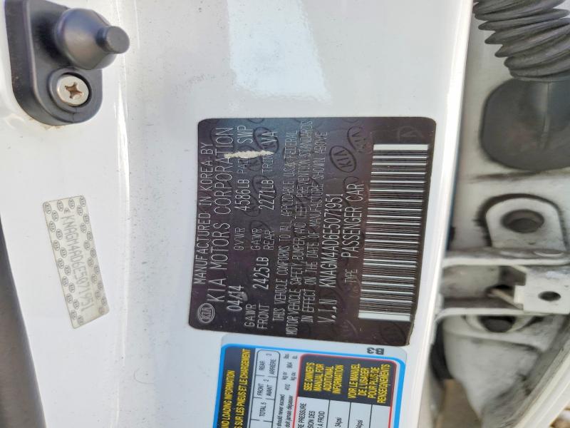Auction sale of the 2014 Kia Optima, vin: KNAGM4AD6E5071951, lot number: 51459276