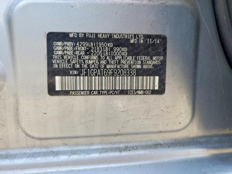 51143296 :رقم المزاد ، JF1GPAT69F9208338 vin ، 2015 Subaru Impreza مزاد بيع