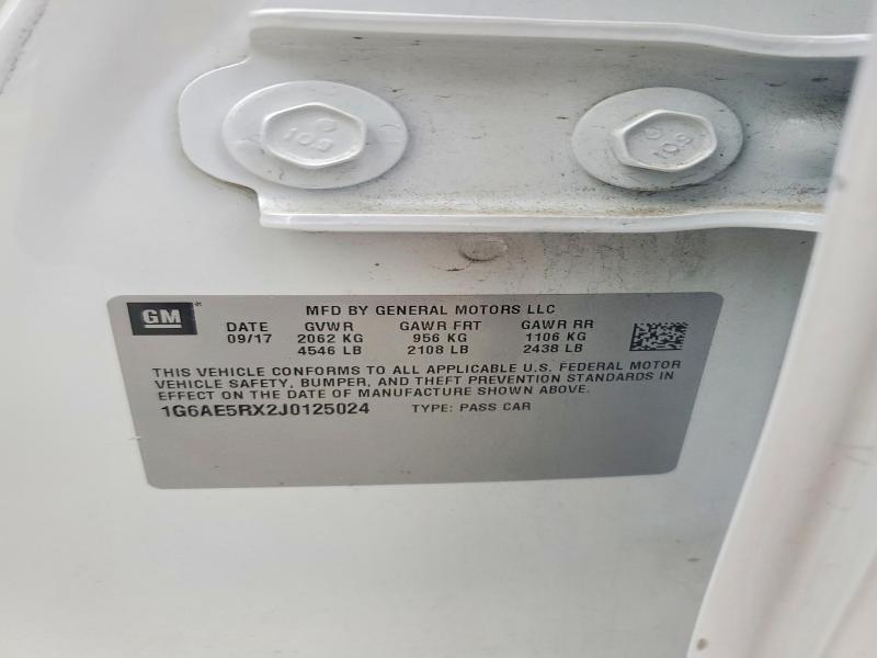 2018 Cadillac Ats მანქანა იყიდება აუქციონზე, vin: 1G6AE5RX2J0125024, აუქციონის ნომერი: 50174406