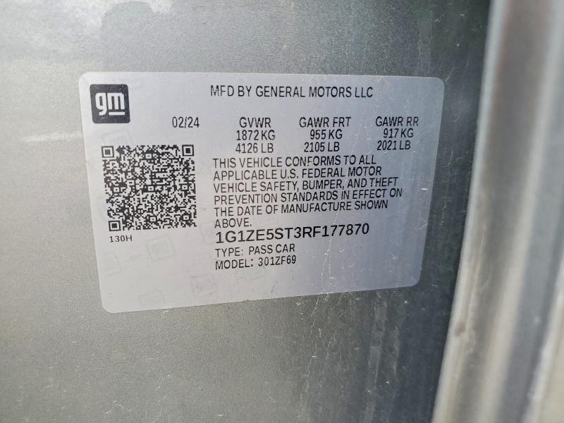 Продаж на аукціоні авто 2024 Chevrolet Malibu, vin: 1G1ZE5ST3RF177870, номер лоту: 50324856
