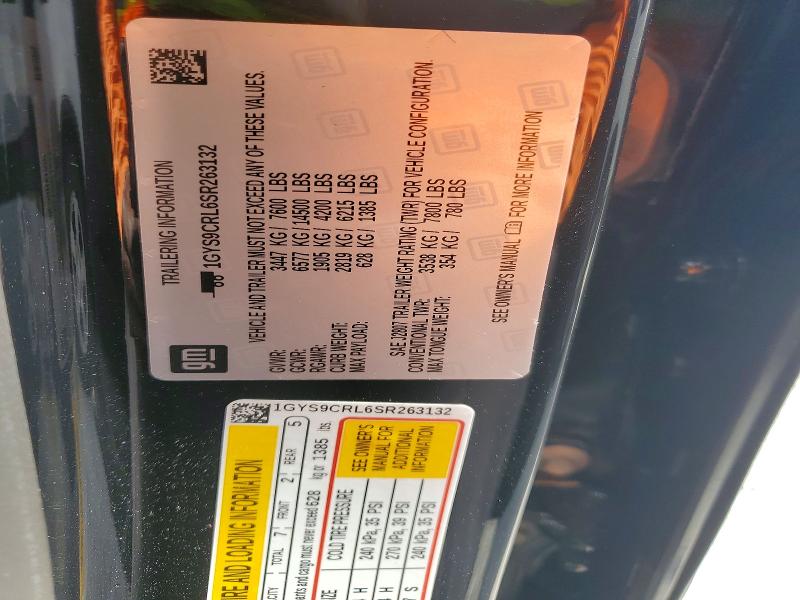 Aukcja sprzedaży 2025 Cadillac Escalade, vin: 1GYS9CRL6SR263132, numer aukcji: 49635166