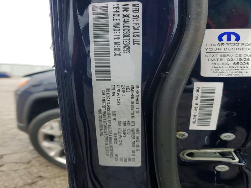 Продаж на аукціоні авто 2020 Jeep Compass, vin: 3C4NJDCB3LT234292, номер лоту: 48158446