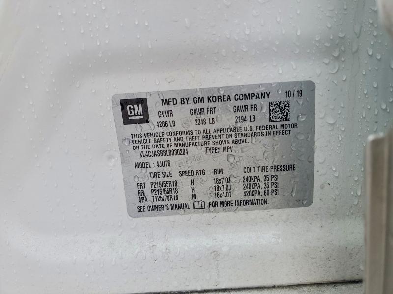 Aukcja sprzedaży 2020 Buick Encore, vin: KL4CJASB8LB030204, numer aukcji: 51551776