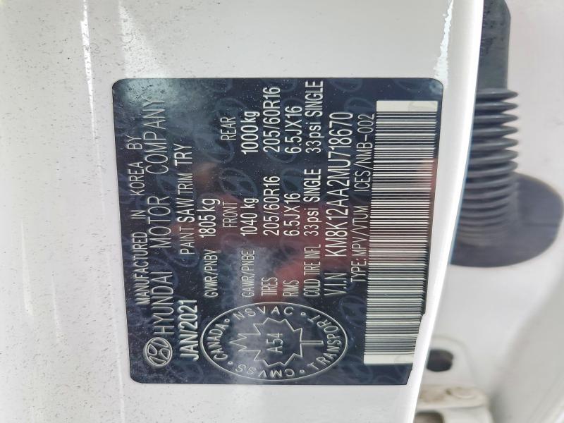 Aukcja sprzedaży 2021 Hyundai Kona, vin: KM8K12AA2MU718670, numer aukcji: 49974216
