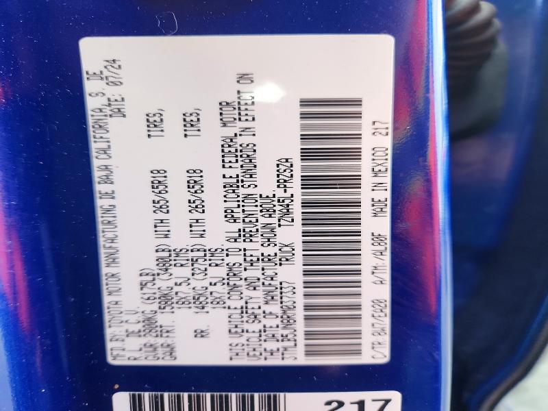 47460376 :رقم المزاد ، 3TMLB5JN8RM037337 vin ، 2024 Toyota Tacoma مزاد بيع
