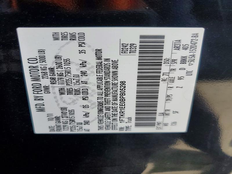 Aukcja sprzedaży 2011 Ford Ranger, vin: 1FTKR1EE0BPB05298, numer aukcji: 48295976