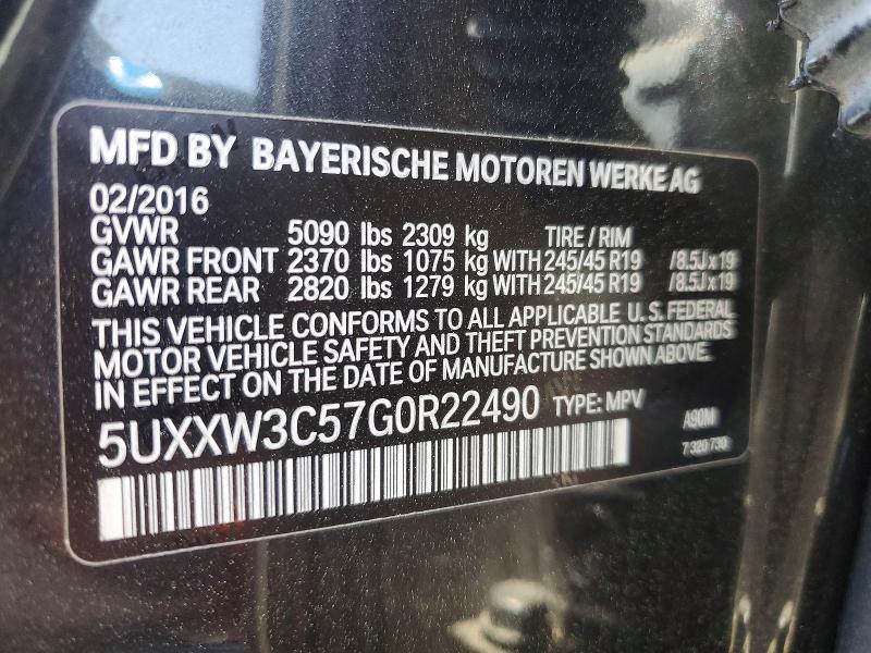 Продажа на аукционе авто 2016 Bmw X4, vin: 5UXXW3C57G0R22490, номер лота: 50457046