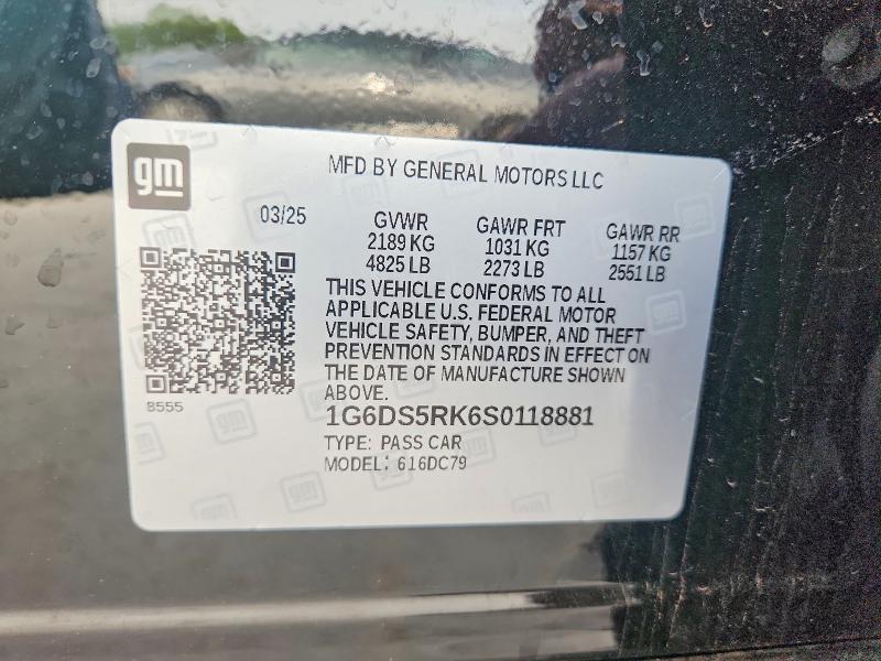 Aukcja sprzedaży 2025 Cadillac Ct5, vin: 1G6DS5RK6S0118881, numer aukcji: 51155016