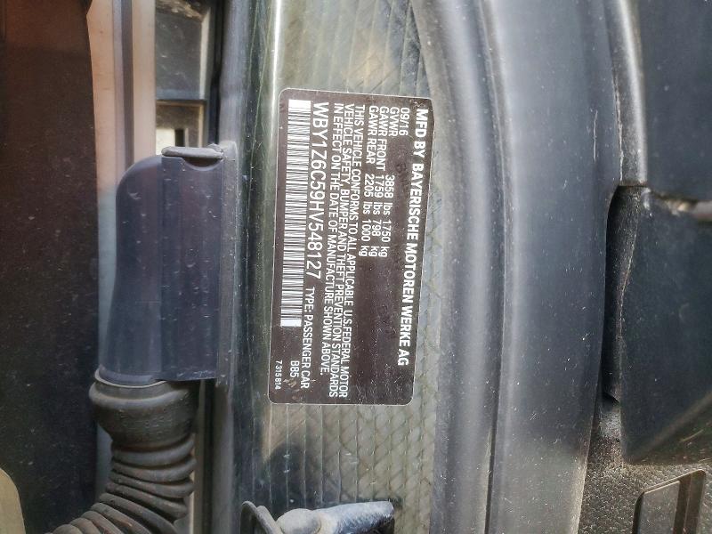 Продажа на аукционе авто 2017 Bmw I3, vin: WBY1Z6C59HV548127, номер лота: 48313326