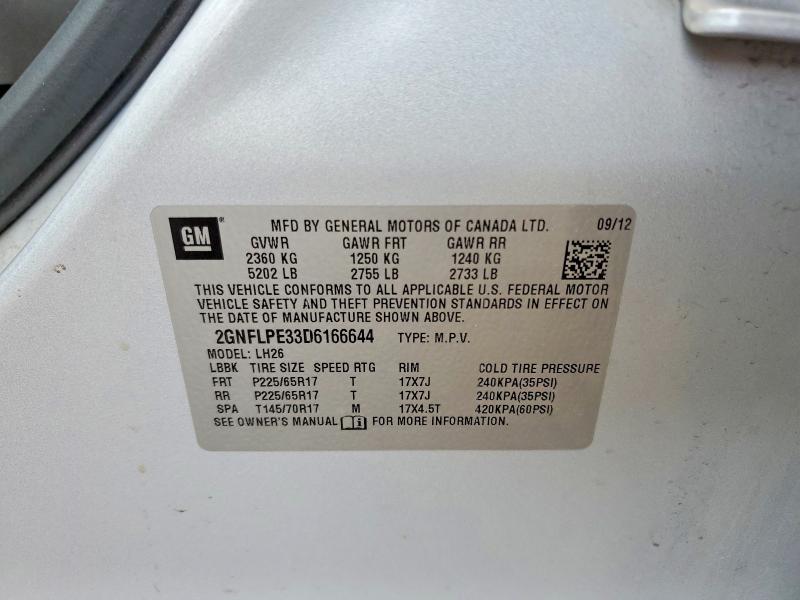Продажа на аукционе авто 2013 Chevrolet Equinox, vin: 2GNFLPE33D6166644, номер лота: 49759236
