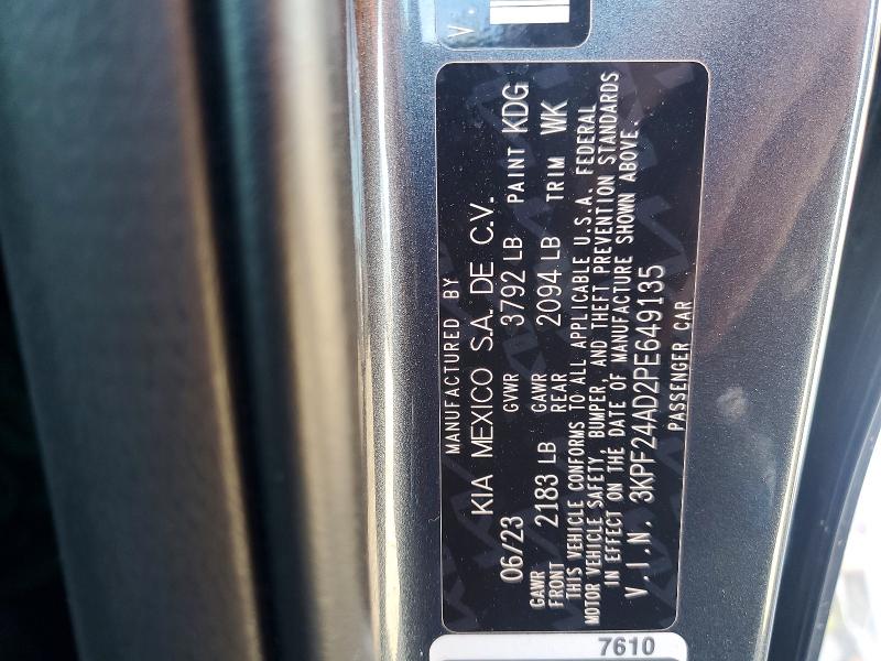 Продаж на аукціоні авто 2023 Kia Forte, vin: 3KPF24AD2PE649135, номер лоту: 50341456