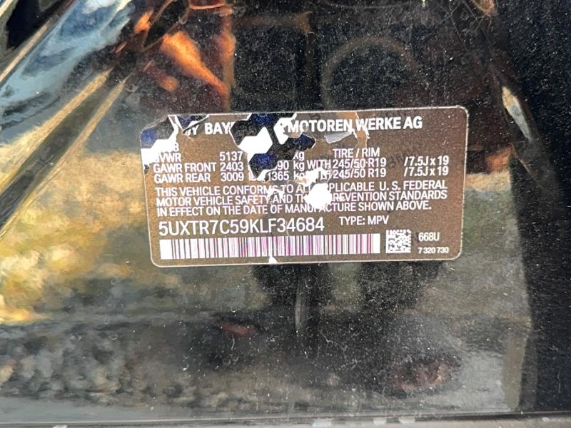 Продаж на аукціоні авто 2019 Bmw X3, vin: 5UXTR7C59KLF34684, номер лоту: 52086446