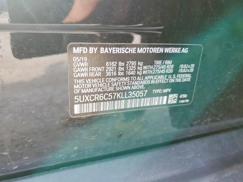 48454926 :رقم المزاد ، 5UXCR6C57KLL35057 vin ، 2019 Bmw X5 مزاد بيع