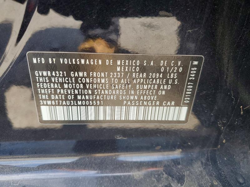 48494526 :رقم المزاد ، 3VW6T7AU3LM005591 vin ، 2020 Volkswagen Gti مزاد بيع