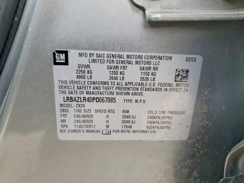 Aukcja sprzedaży 2023 Buick Envision, vin: LRBAZLR40PD067085, numer aukcji: 51708106