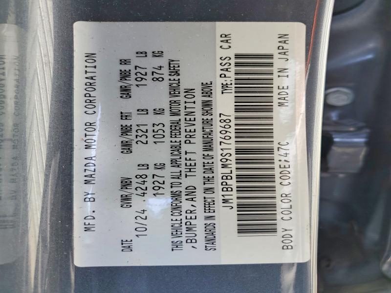 Aukcja sprzedaży 2025 Mazda 3, vin: JM1BPBLM9S1769687, numer aukcji: 48955896