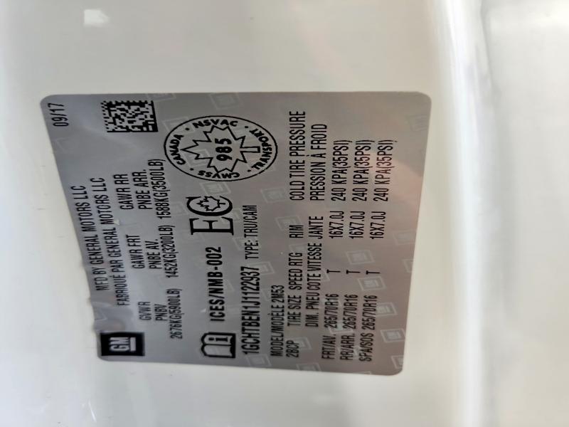 2018 Chevrolet Colorado მანქანა იყიდება აუქციონზე, vin: 1GCHTBEN1J1122937, აუქციონის ნომერი: 48877576