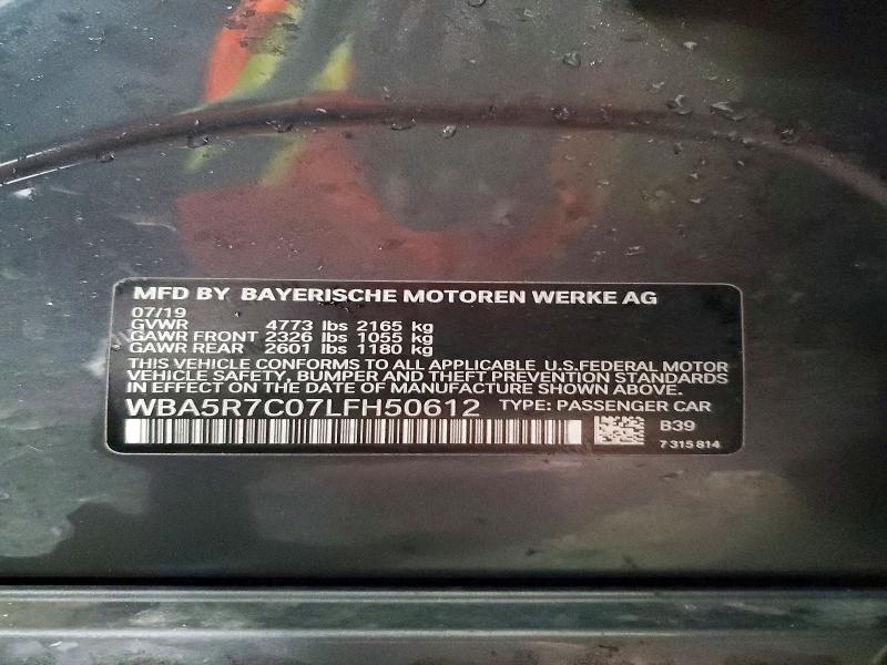 Aukcja sprzedaży 2020 Bmw 330xi, vin: WBA5R7C07LFH50612, numer aukcji: 49071576