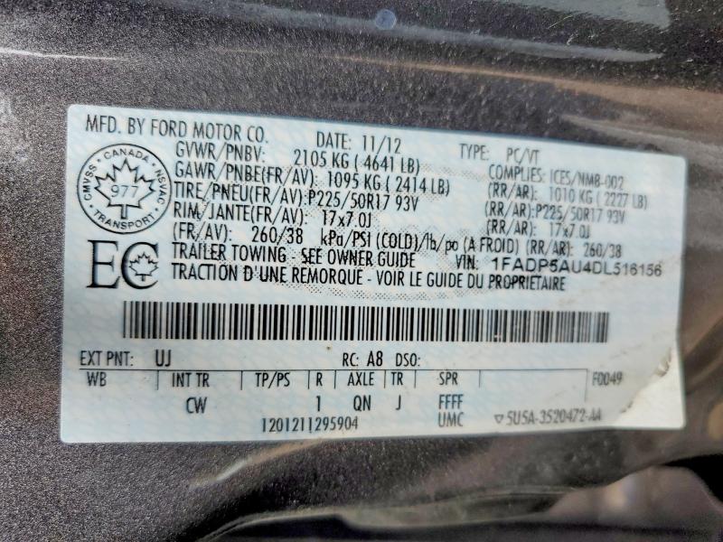 Продажа на аукционе авто 2013 Ford C-max, vin: 1FADP5AU4DL516156, номер лота: 49935686