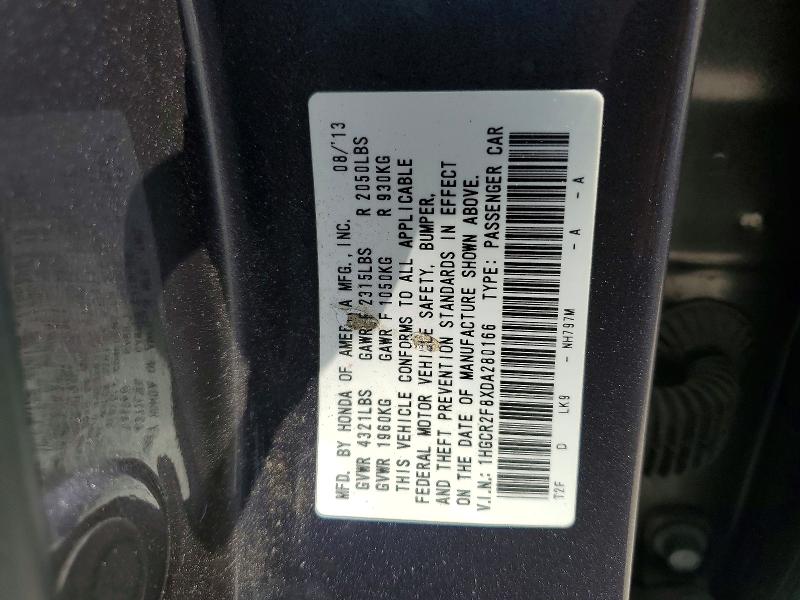 Продаж на аукціоні авто 2013 Honda Accord, vin: 1HGCR2F8XDA280166, номер лоту: 51339926