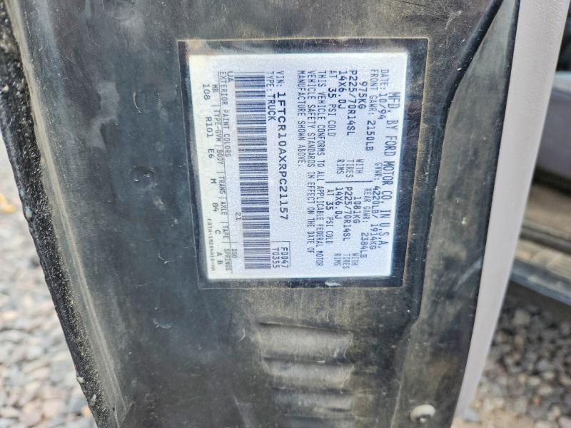 Продаж на аукціоні авто 1994 Ford Ranger, vin: 1FTCR10AXRPC21157, номер лоту: 51897666