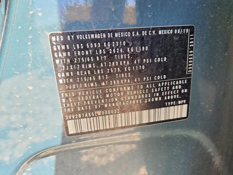 Продажа на аукционе авто 2020 Volkswagen Tiguan, vin: 3VV2B7AX5LM006032, номер лота: 49771406