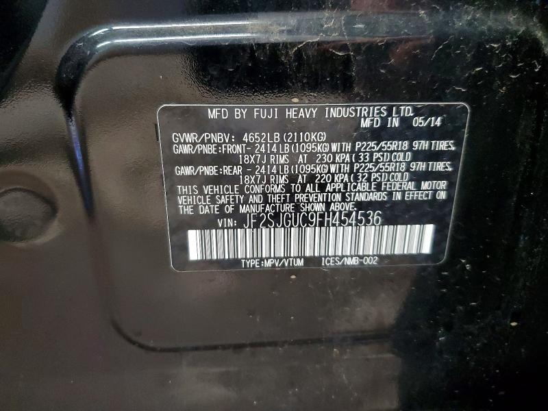 Продажа на аукционе авто 2015 Subaru Forester, vin: JF2SJGUC9FH454536, номер лота: 49312566