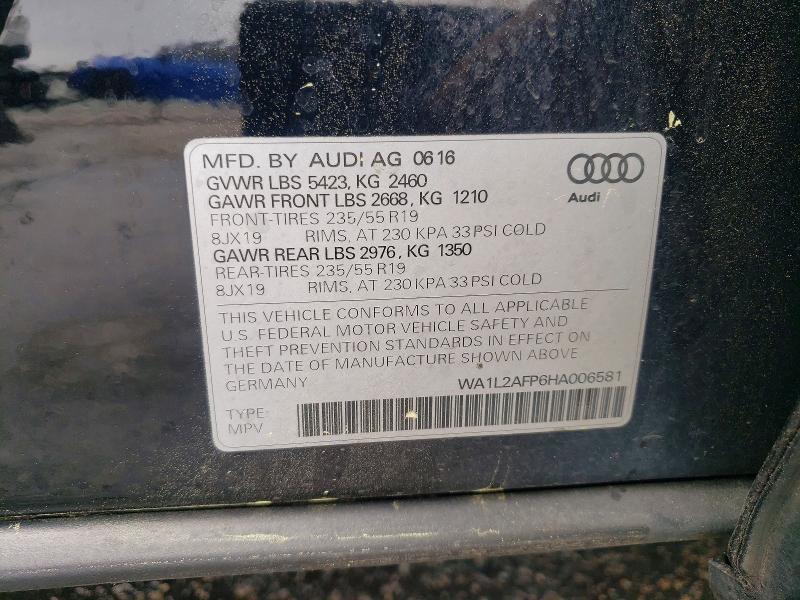 Продаж на аукціоні авто 2017 Audi Q5, vin: WA1L2AFP6HA006581, номер лоту: 48793066