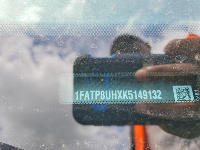 48922586 :رقم المزاد ، 1FATP8UHXK5149132 vin ، 2019 Ford Mustang مزاد بيع