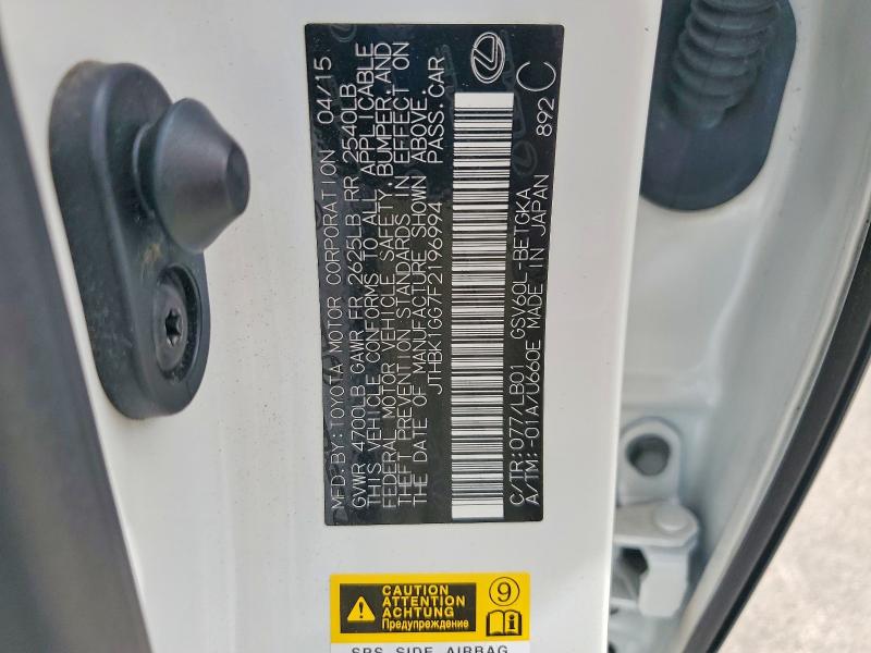 Продаж на аукціоні авто 2015 Lexus Es, vin: JTHBK1GG7F2196994, номер лоту: 50505496
