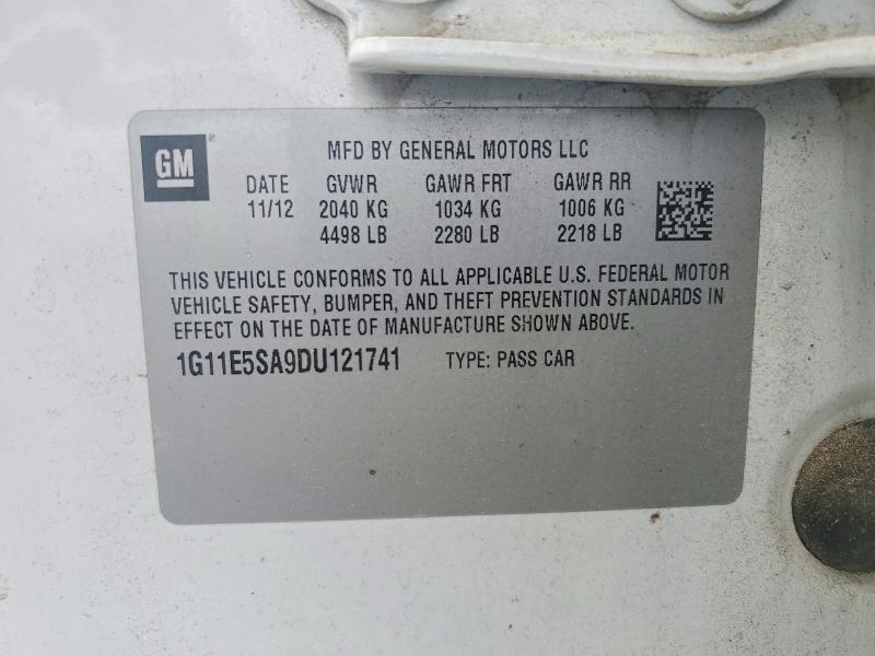 51200626 :رقم المزاد ، 1G11E5SA9DU121741 vin ، 2013 Chevrolet Malibu مزاد بيع