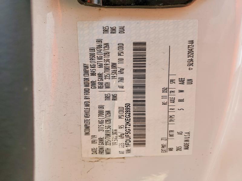 Aukcja sprzedaży 2019 Ford F550, vin: 1FDUF5GT2KEG28950, numer aukcji: 50698356