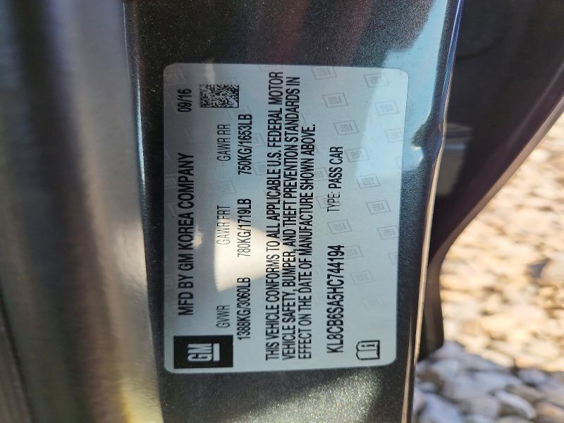 Продаж на аукціоні авто 2017 Chevrolet Spark, vin: KL8CB6SA5HC744194, номер лоту: 50999336